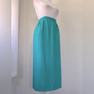 Vintage ‘90s Teal Pencil Midi Skirt